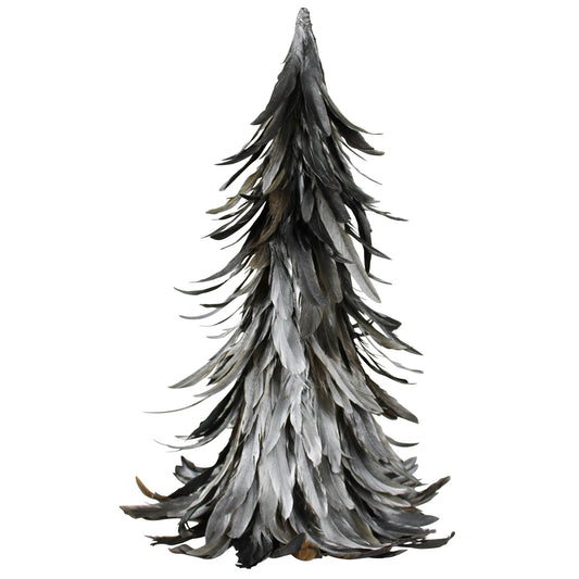 Feather Tree, Silver - Medium Set Of 8 By HomArt | Christmas Trees | Modishstore - 1