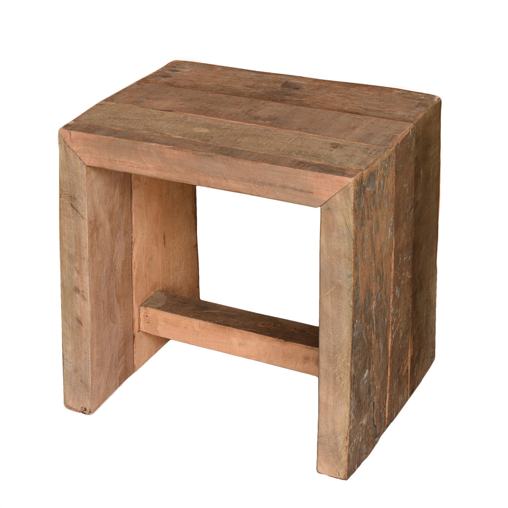 Arcadia Stool, Reclaimed Wood By HomArt | Stools | Modishstore - 2