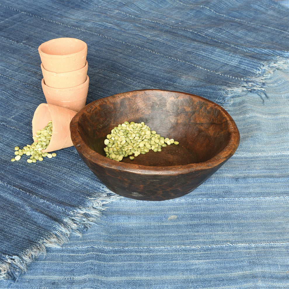 Village Wood Bowl - Small Set Of 4 By HomArt | Decorative Bowls | Modishstore - 2