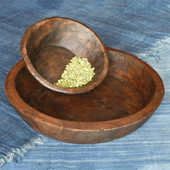 Village Wood Bowl - Small Set Of 2 By HomArt