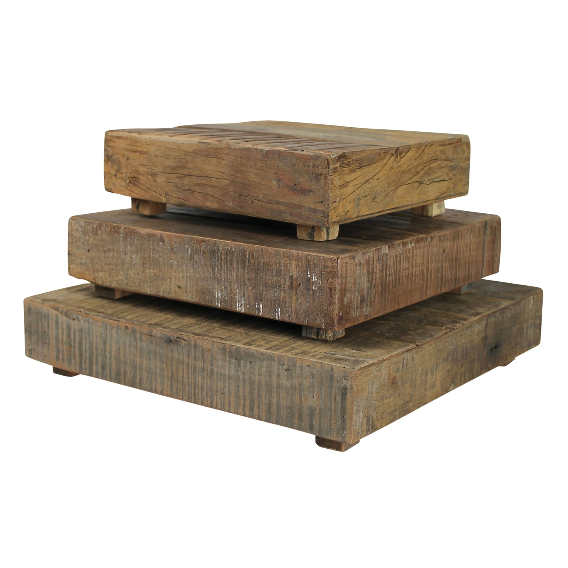 Lincoln Risers, Wood, Square - Set of 3 By HomArt | Ornaments | Modishstore - 4