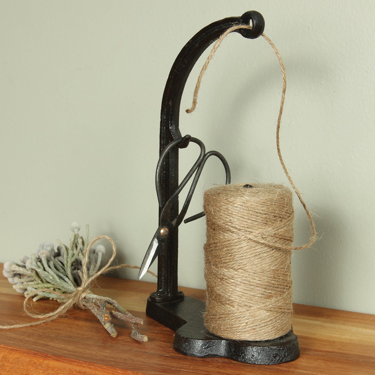 Jute Dispenser - Cast Iron - Antique Black Set Of 4 By HomArt | Display Cases | Modishstore