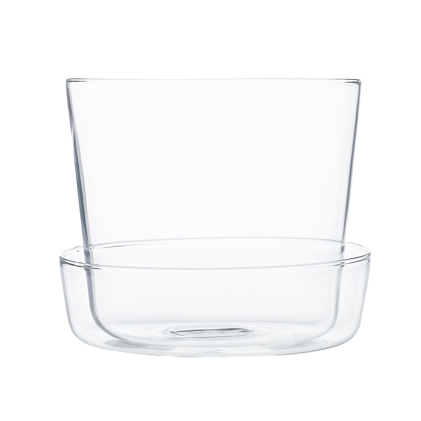 Glass Pot with Saucer Set of 4 By Accent Decor | Planters, Troughs & Cachepots | Modishstore - 13