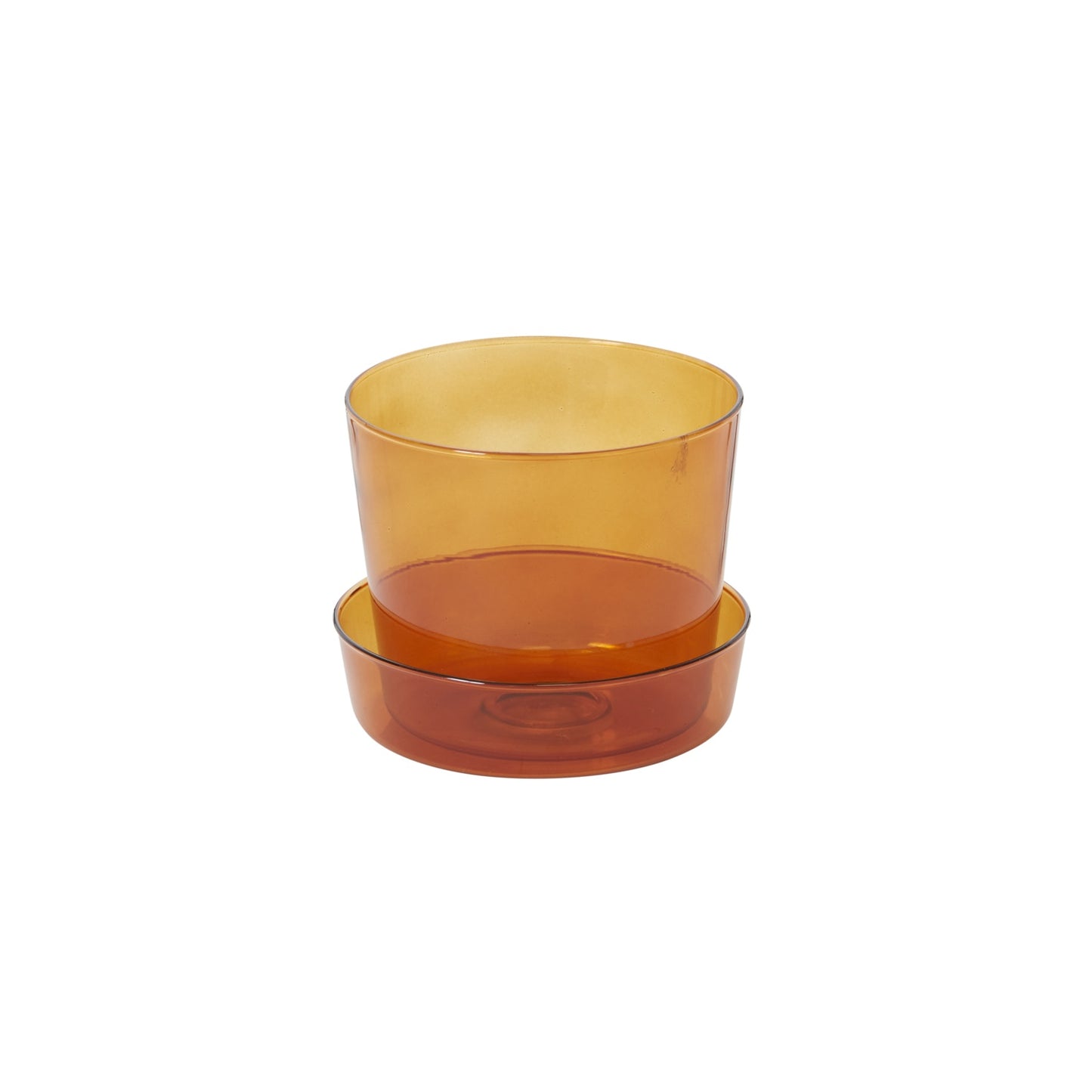 Glass Pot with Saucer Set of 4 By Accent Decor | Planters, Troughs & Cachepots | Modishstore - 2