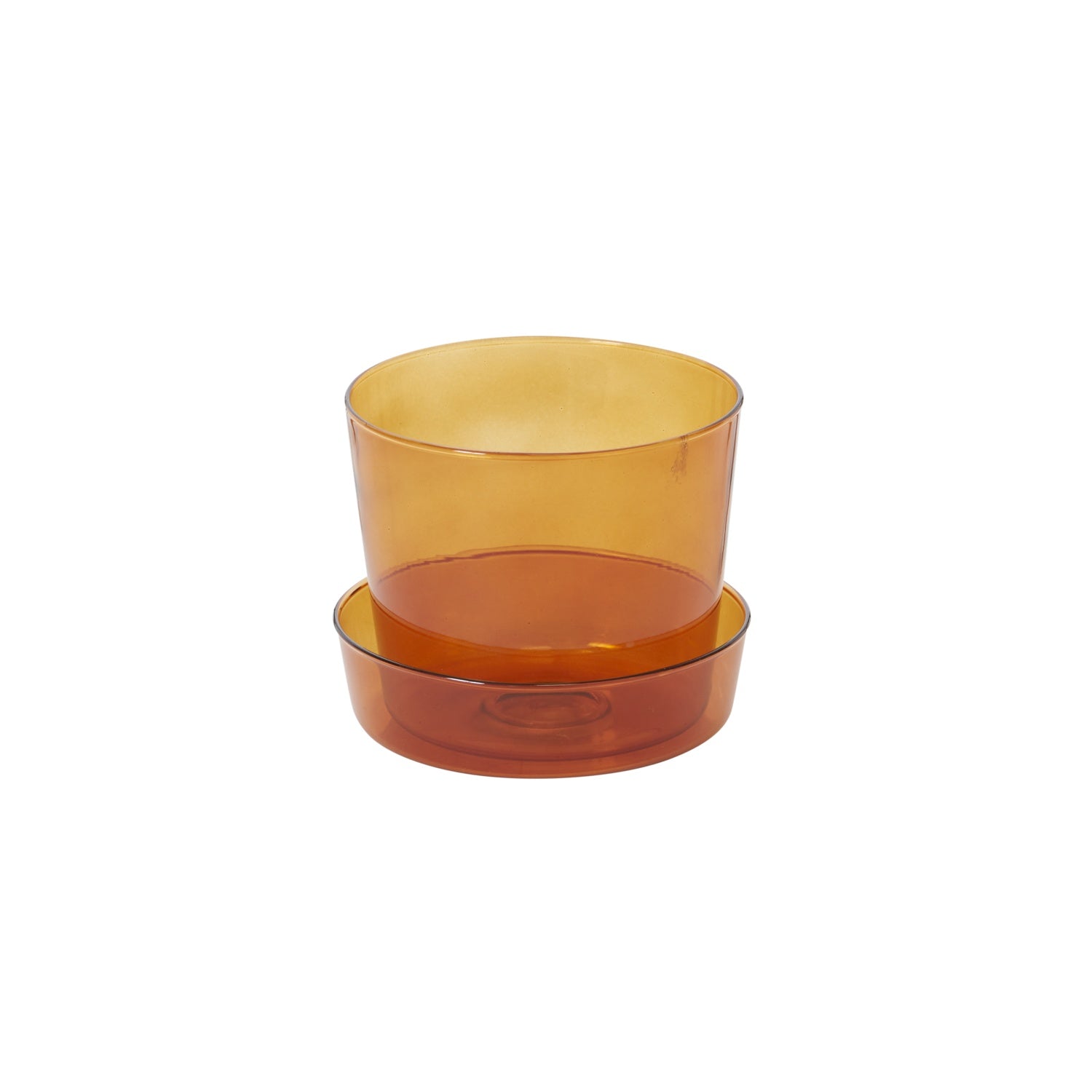 Glass Pot with Saucer Set of 4 By Accent Decor | Planters, Troughs & Cachepots | Modishstore - 2