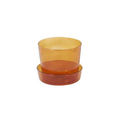 Glass Pot with Saucer Set of 4 By Accent Decor | Planters, Troughs & Cachepots | Modishstore - 2
