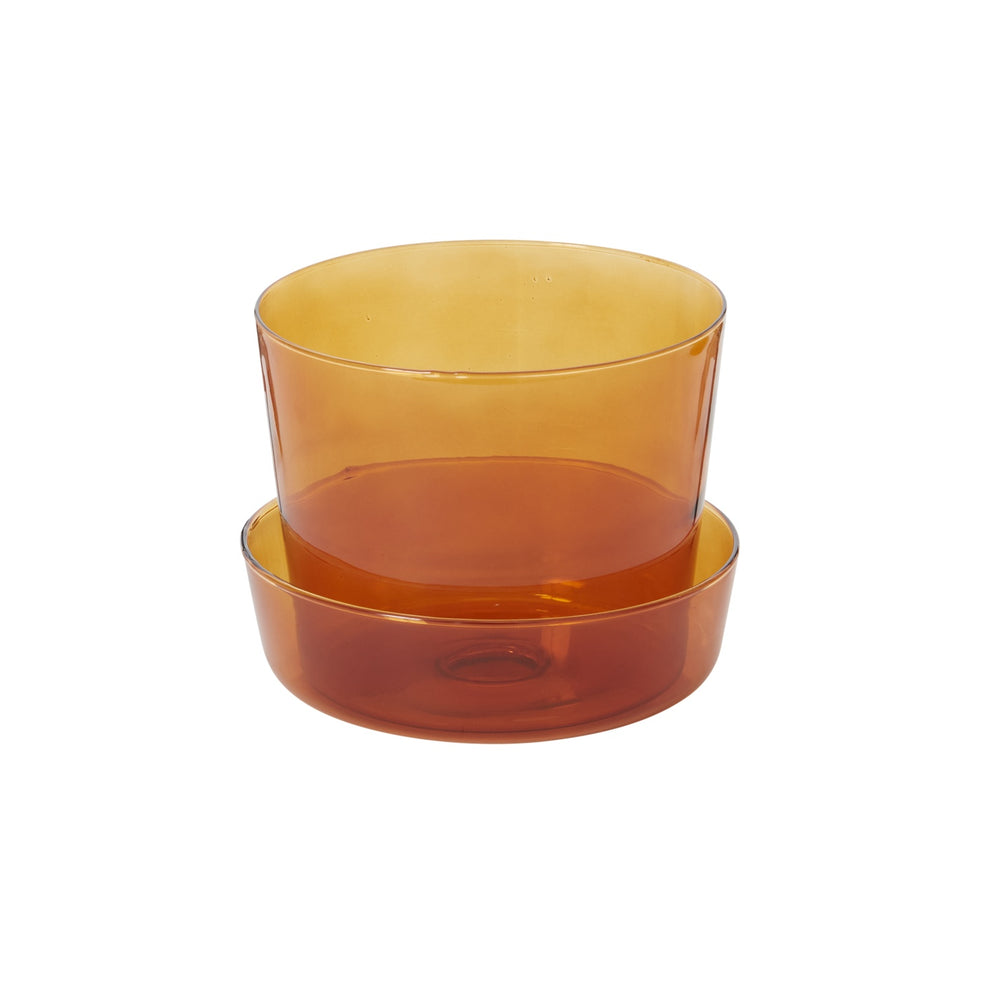 Glass Pot with Saucer Set of 4 By Accent Decor | Planters, Troughs & Cachepots | Modishstore - 8