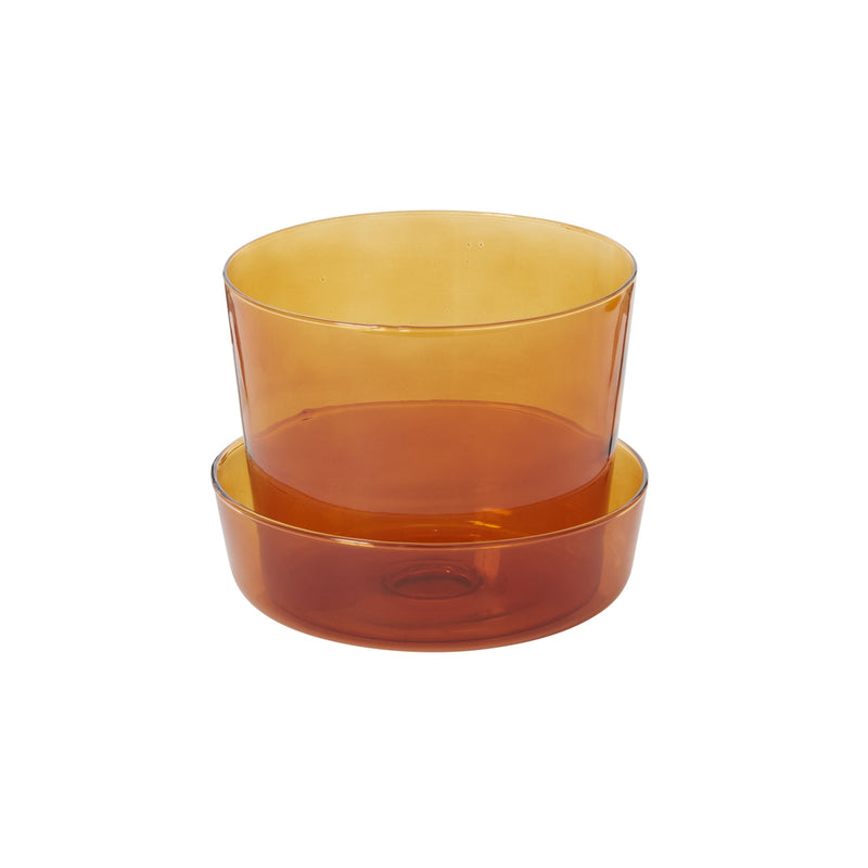 Glass Pot with Saucer Set of 4 By Accent Decor | Planters, Troughs & Cachepots | Modishstore - 8