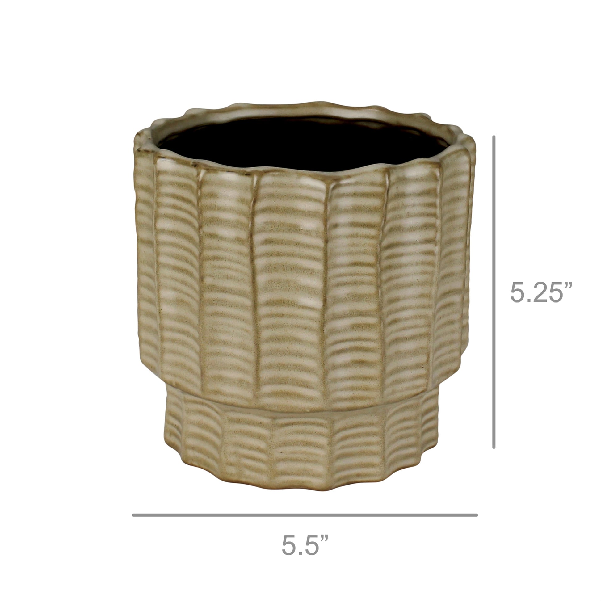 Belize Cachepot, Ceramic Set Of 4 By HomArt | Planters, Troughs & Cachepots | Modishstore - 3