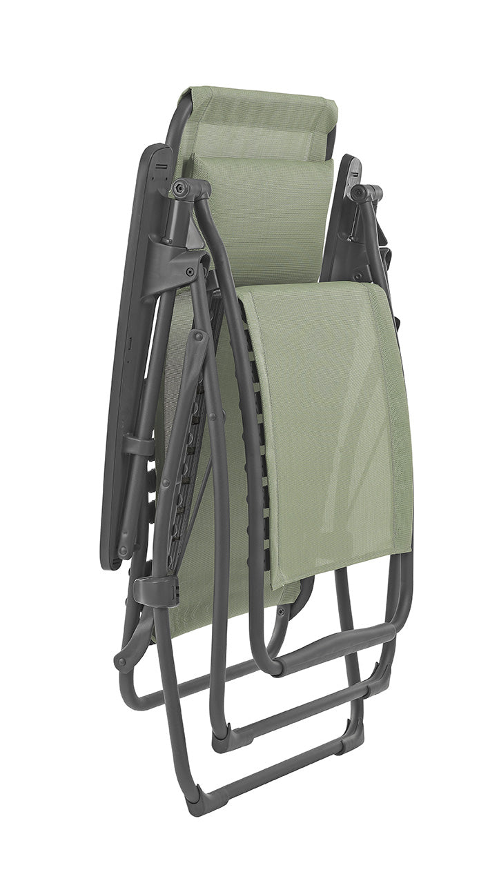 Green Steel Outdoor Zero Gravity Chair with Green Cushion By Homeroots | Outdoor Chairs | Modishstore - 3