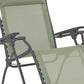 Green Steel Outdoor Zero Gravity Chair with Green Cushion By Homeroots | Outdoor Chairs | Modishstore - 4