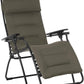 Gray Steel Outdoor Zero Gravity Chair with Gray Cushion By Homeroots | Outdoor Chairs | Modishstore - 2