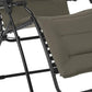 Gray Steel Outdoor Zero Gravity Chair with Gray Cushion By Homeroots | Outdoor Chairs | Modishstore - 3