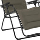Gray Steel Outdoor Zero Gravity Chair with Gray Cushion By Homeroots | Outdoor Chairs | Modishstore - 4