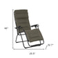 Gray Steel Outdoor Zero Gravity Chair with Gray Cushion By Homeroots | Outdoor Chairs | Modishstore - 5