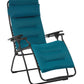 Blue Steel Outdoor Zero Gravity Chair with Blue Cushion By Homeroots | Outdoor Chairs | Modishstore - 4