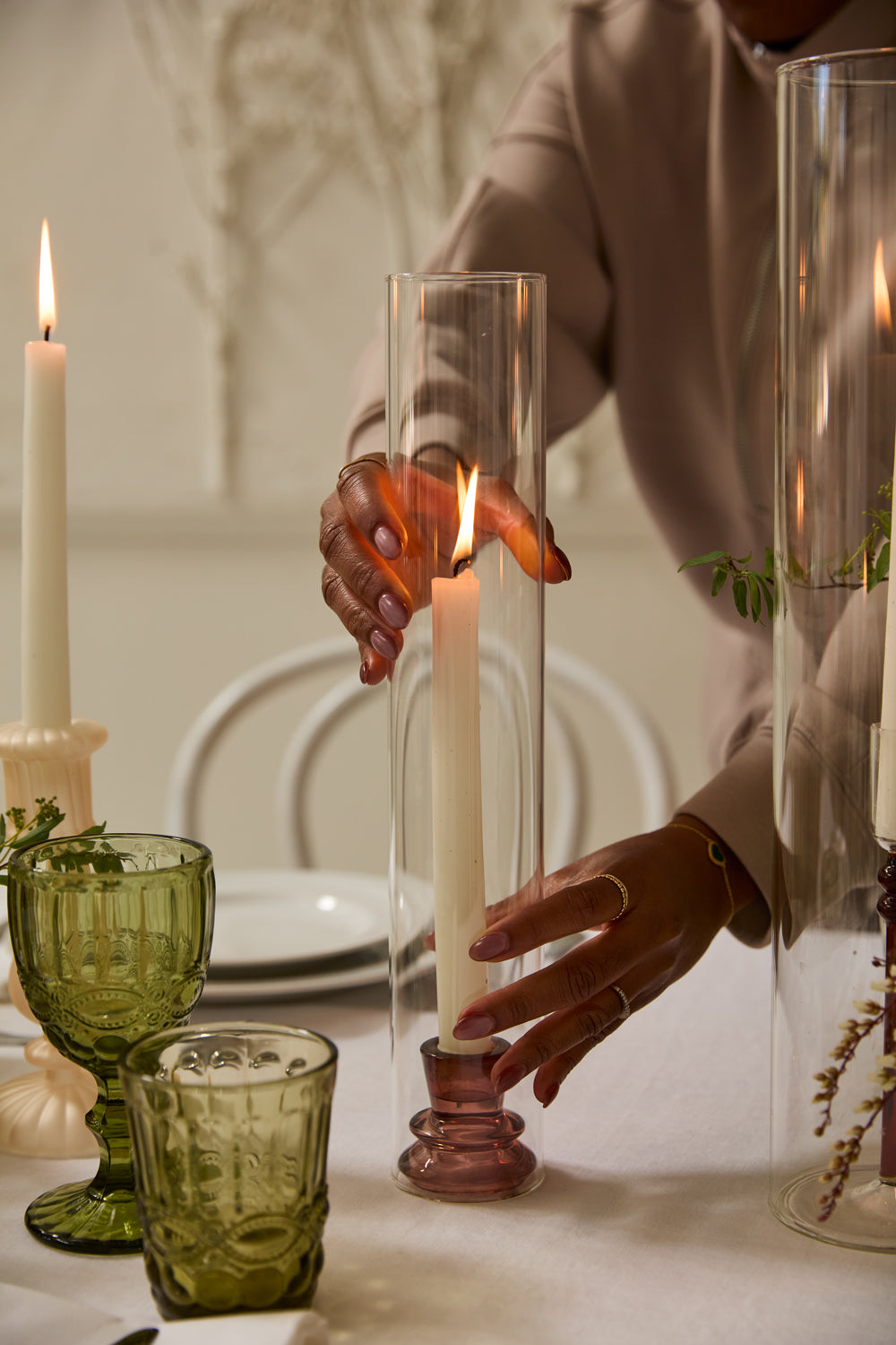 Glass Sleeve Set of 8 By Accent Decor | Candle Holders | Modishstore - 18