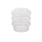 Stacked Rings Glass Pot with Saucer Set of 2 By Accent Decor | Planters, Troughs & Cachepots | Modishstore - 2