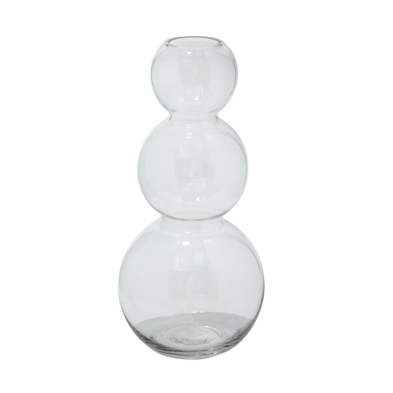 Stacked Rings Glass Pot with Saucer Set of 2 By Accent Decor | Planters, Troughs & Cachepots | Modishstore - 8