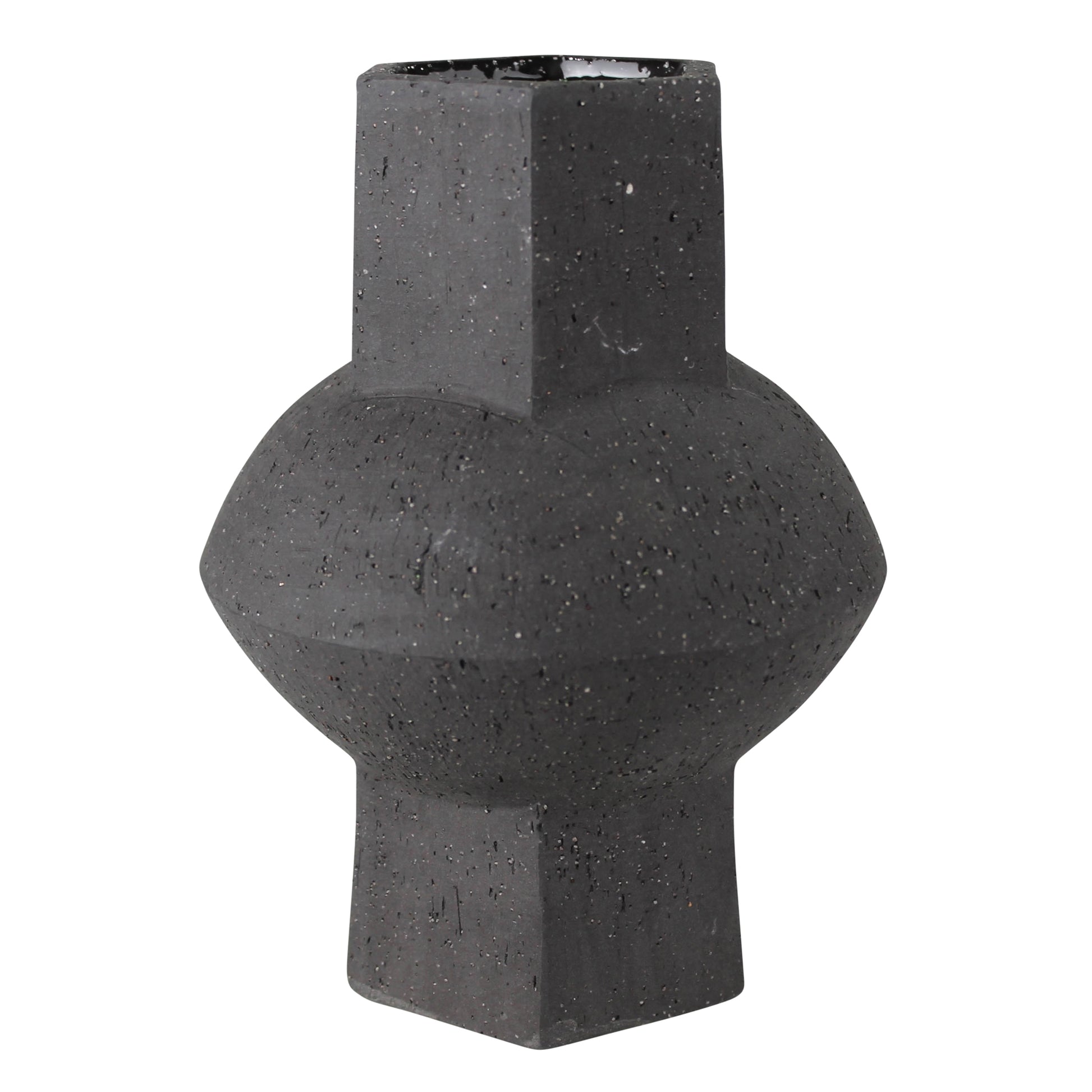 Cruz Vase - Hexagon, Black Set Of 4 By HomArt | Vases | Modishstore - 1