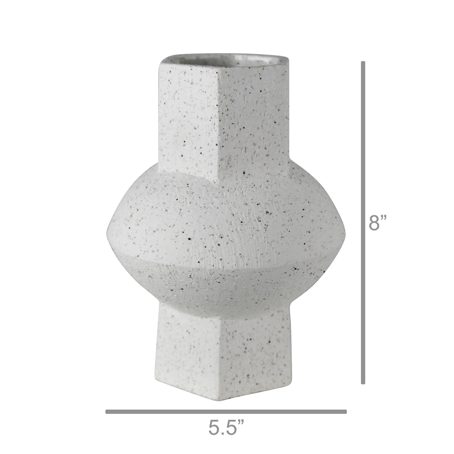 Cruz Vase - Hexagon, White Set Of 4 By HomArt | Vases | Modishstore - 2