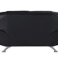 Black And Silver Faux Leather Loveseat By Homeroots | Loveseats | Modishstore - 7