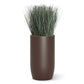 Grass: Cortada Grass in Barrel Planter MD, Brown DK Satin By Gold Leaf | Planters, Troughs & Cachepots | Modishstore - 1