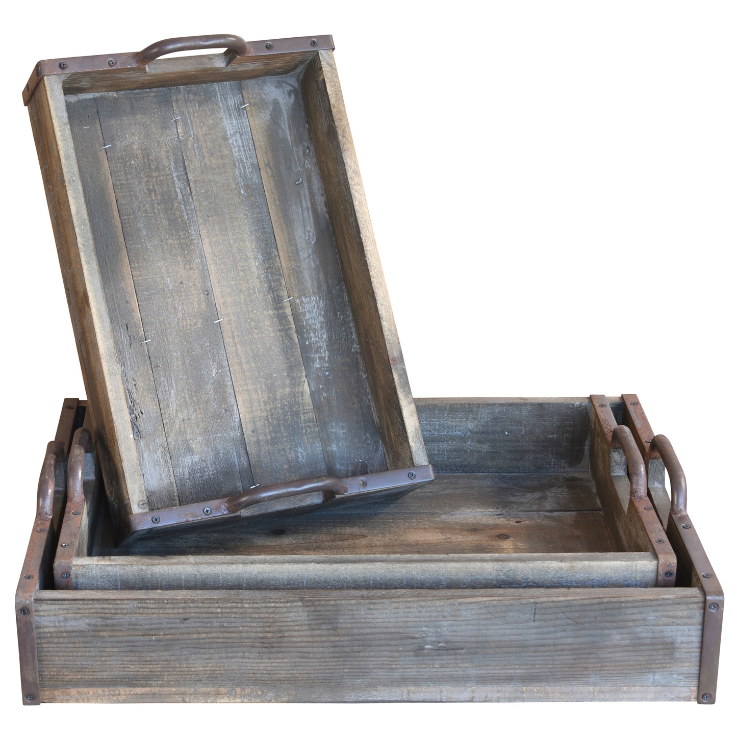 Jennings Wood Trays, Set of 3 By HomArt | Trays | Modishstore - 5