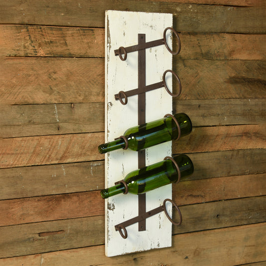 Bungalow Wine Rack, Wood & Iron Set Of 4 By HomArt | Wine Racks | Modishstore - 1