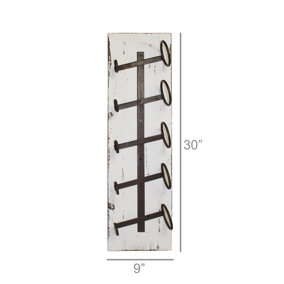 Bungalow Wine Rack, Wood & Iron Set Of 4 By HomArt | Wine Racks | Modishstore - 3