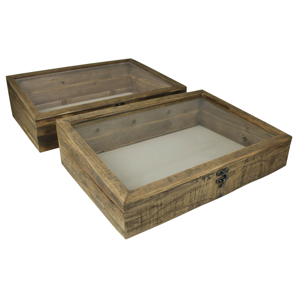 Davis Display Cases, Wood - Set of 2 By HomArt | Display Cases | Modishstore - 6