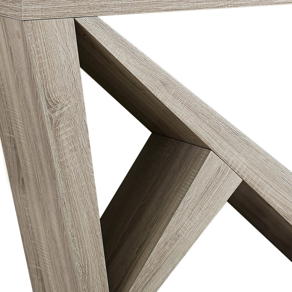 Taupe Abstract Console Table By Homeroots | Console Tables | Modishstore - 5