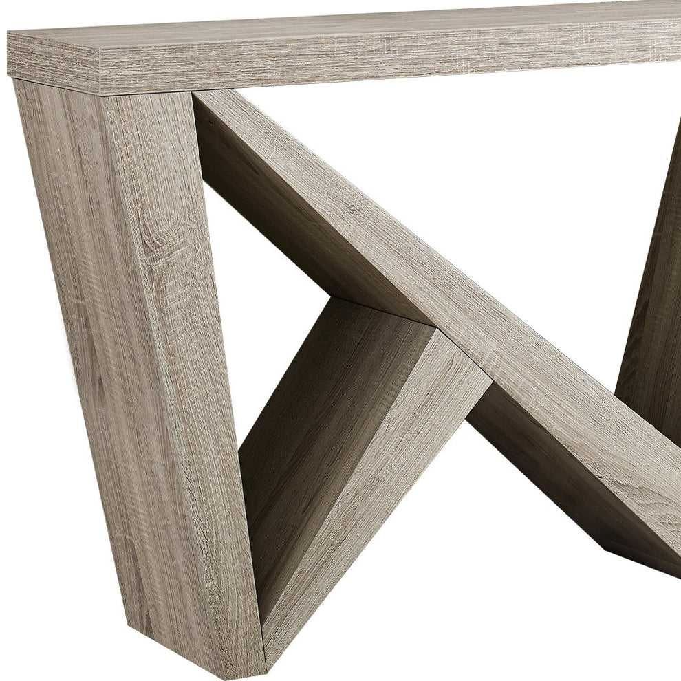 Taupe Abstract Console Table By Homeroots | Console Tables | Modishstore - 6