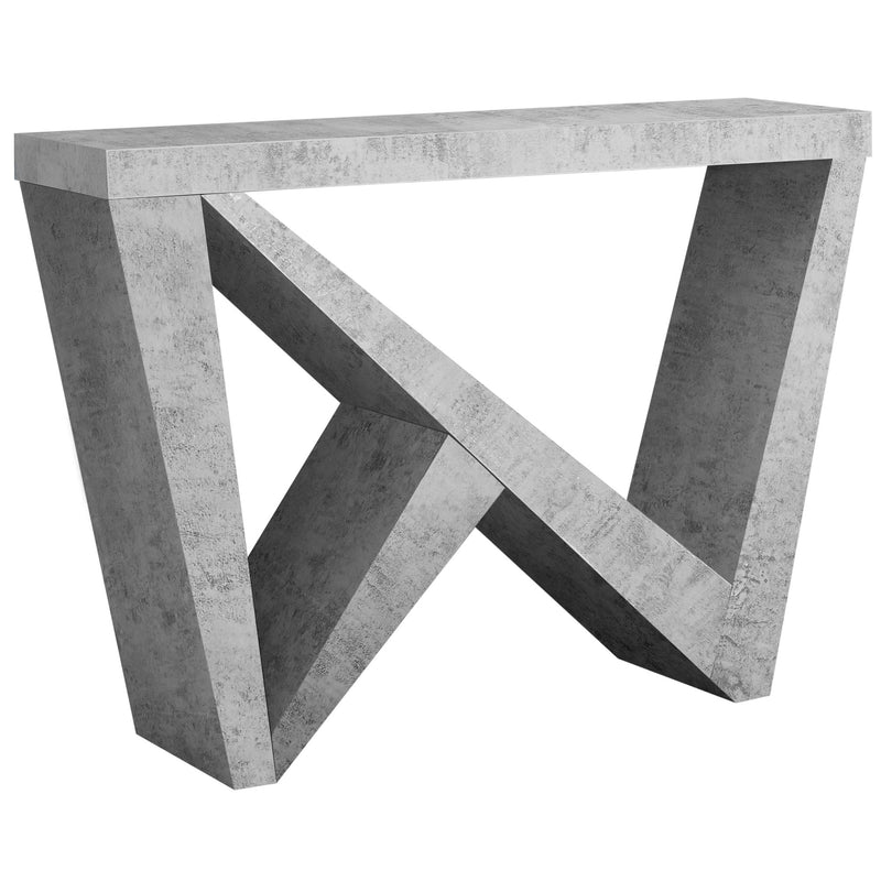 Gray Abstract Console Table By Homeroots | Console Tables | Modishstore - 1