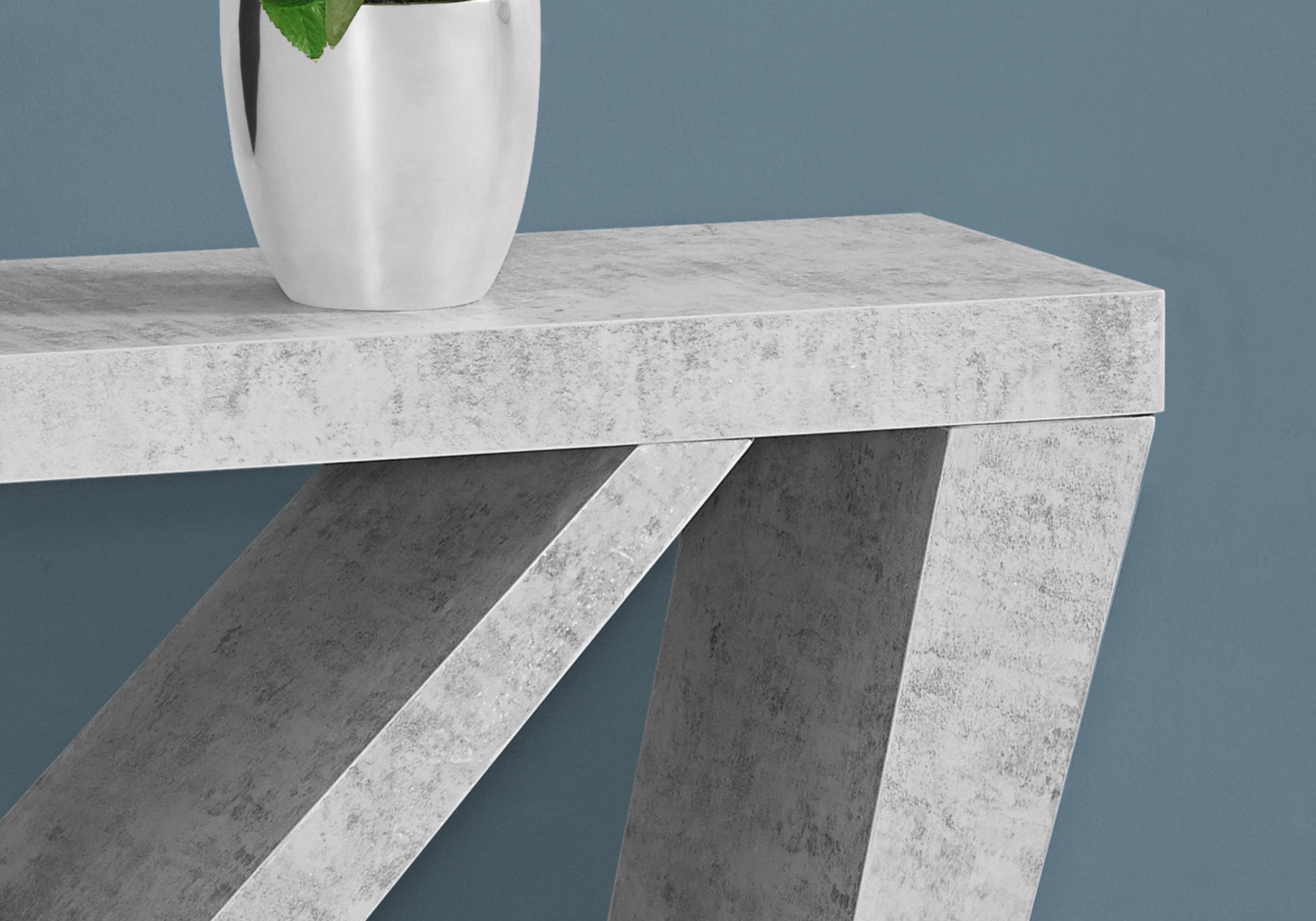 Gray Abstract Console Table By Homeroots | Console Tables | Modishstore - 3