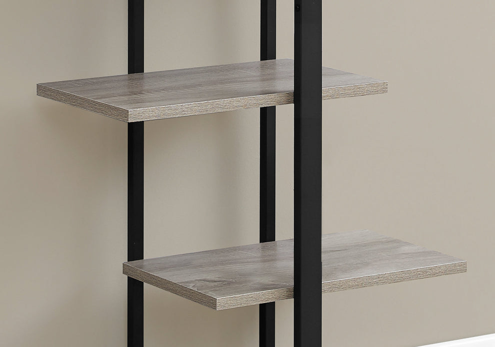 Taupe Metal Five Tier Etagere Bookcase By Homeroots | Bookcases | Modishstore - 2