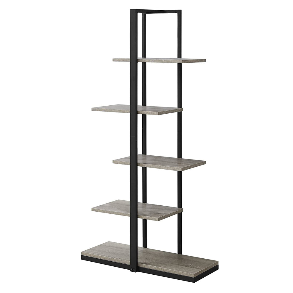Taupe Metal Five Tier Etagere Bookcase By Homeroots | Bookcases | Modishstore - 5