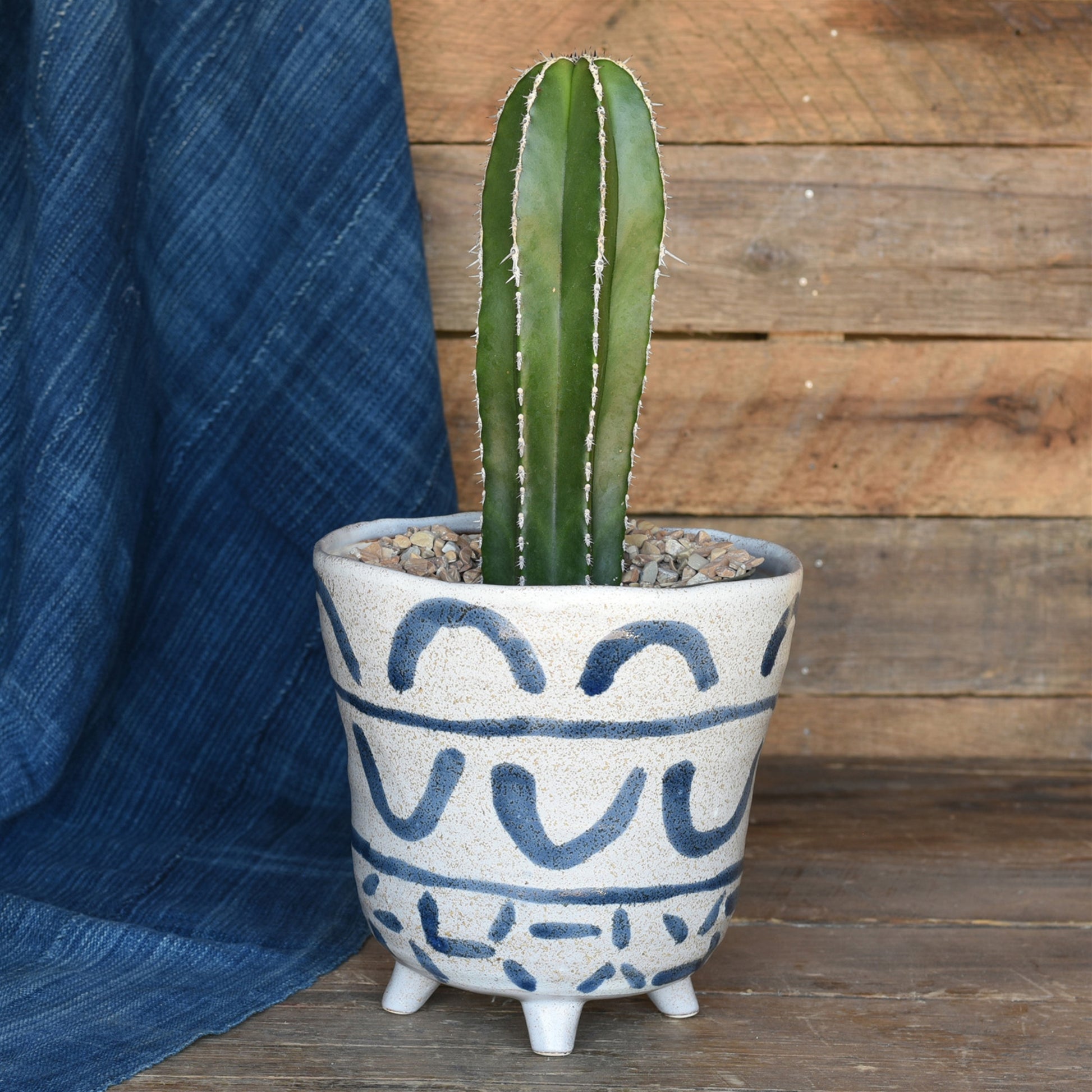 Granada Painted Bowl, Ceramic - Large - Blue & White Set Of 4 By HomArt | Decorative Bowls | Modishstore - 2