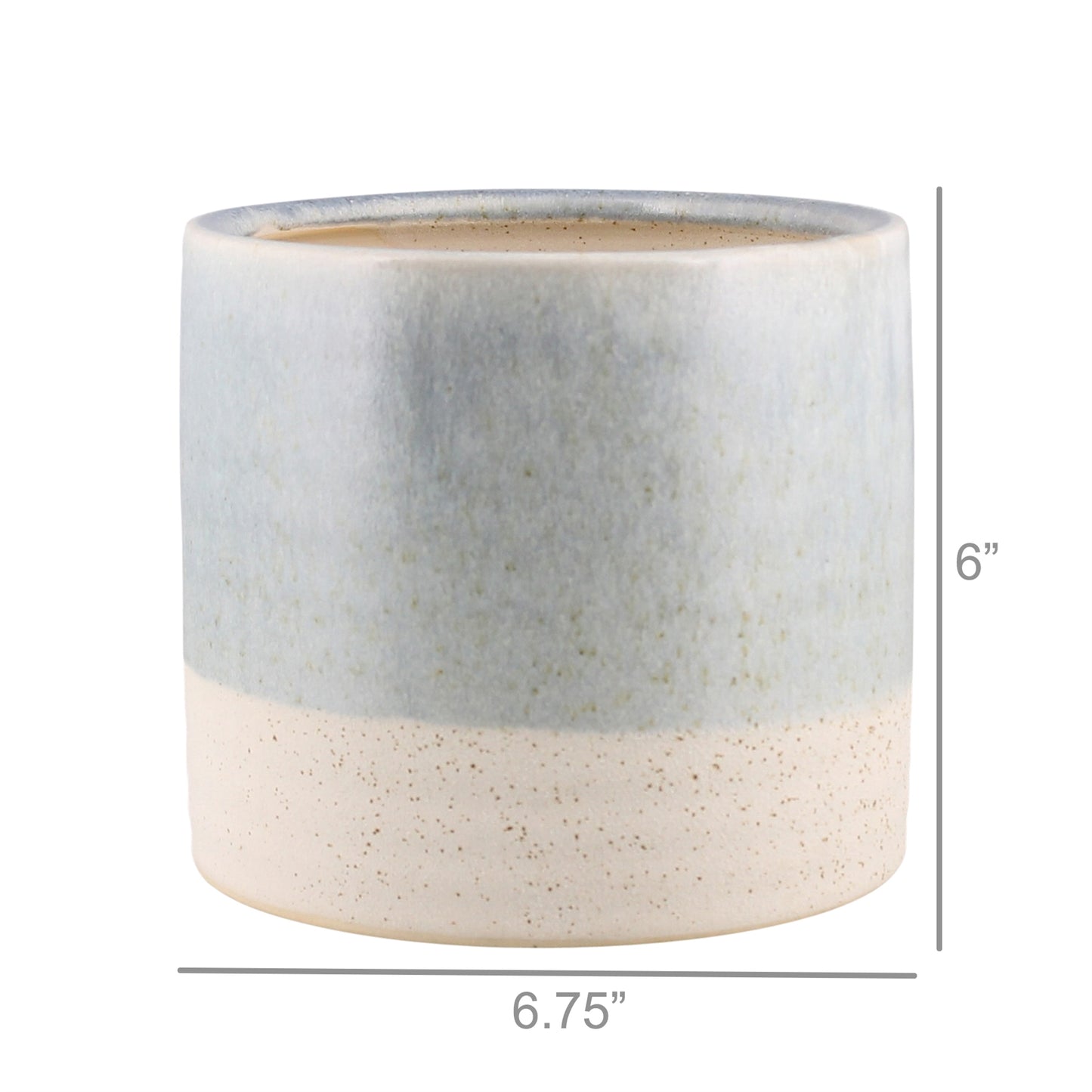 Isle Cachepot, Ceramic - Large - Light Blue Set Of 4 By HomArt | Planters, Troughs & Cachepots | Modishstore - 4