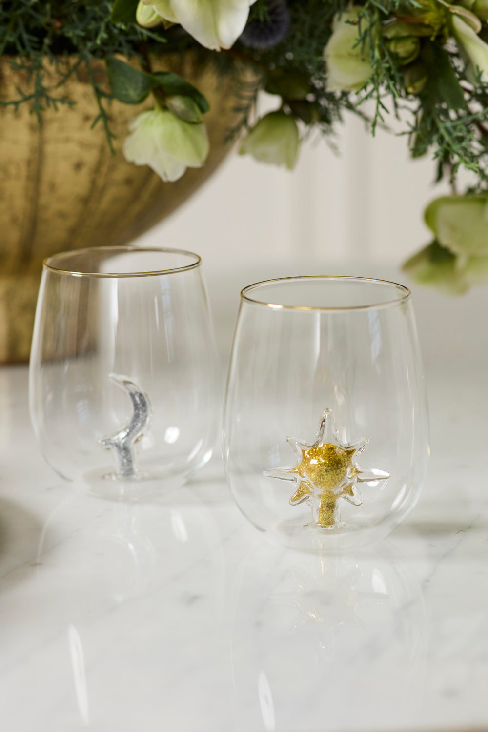 Night Sky Drinkware Set of 4 By Accent Decor | Planters, Troughs & Cachepots | Modishstore - 5