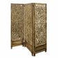 Casual Wood And Seagrass Three Panel Room Divider Screen By Homeroots | Room Dividers | Modishstore - 1