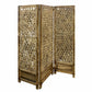 Casual Wood And Seagrass Three Panel Room Divider Screen By Homeroots | Room Dividers | Modishstore - 4