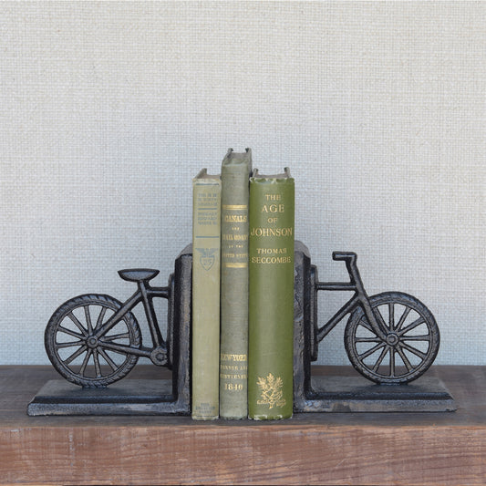 Bicycle Bookend, Cast Iron - Black Set Of 4 By HomArt | Ornaments | Modishstore
