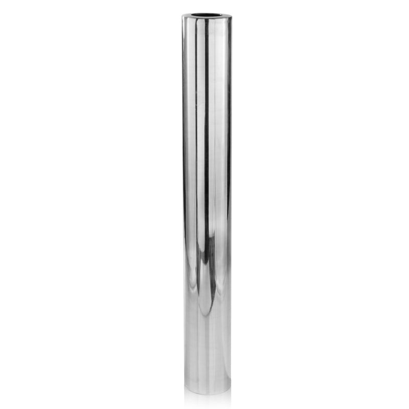 Silver Aluminum Cylinder Table Vase By Homeroots | Vases | Modishstore - 1