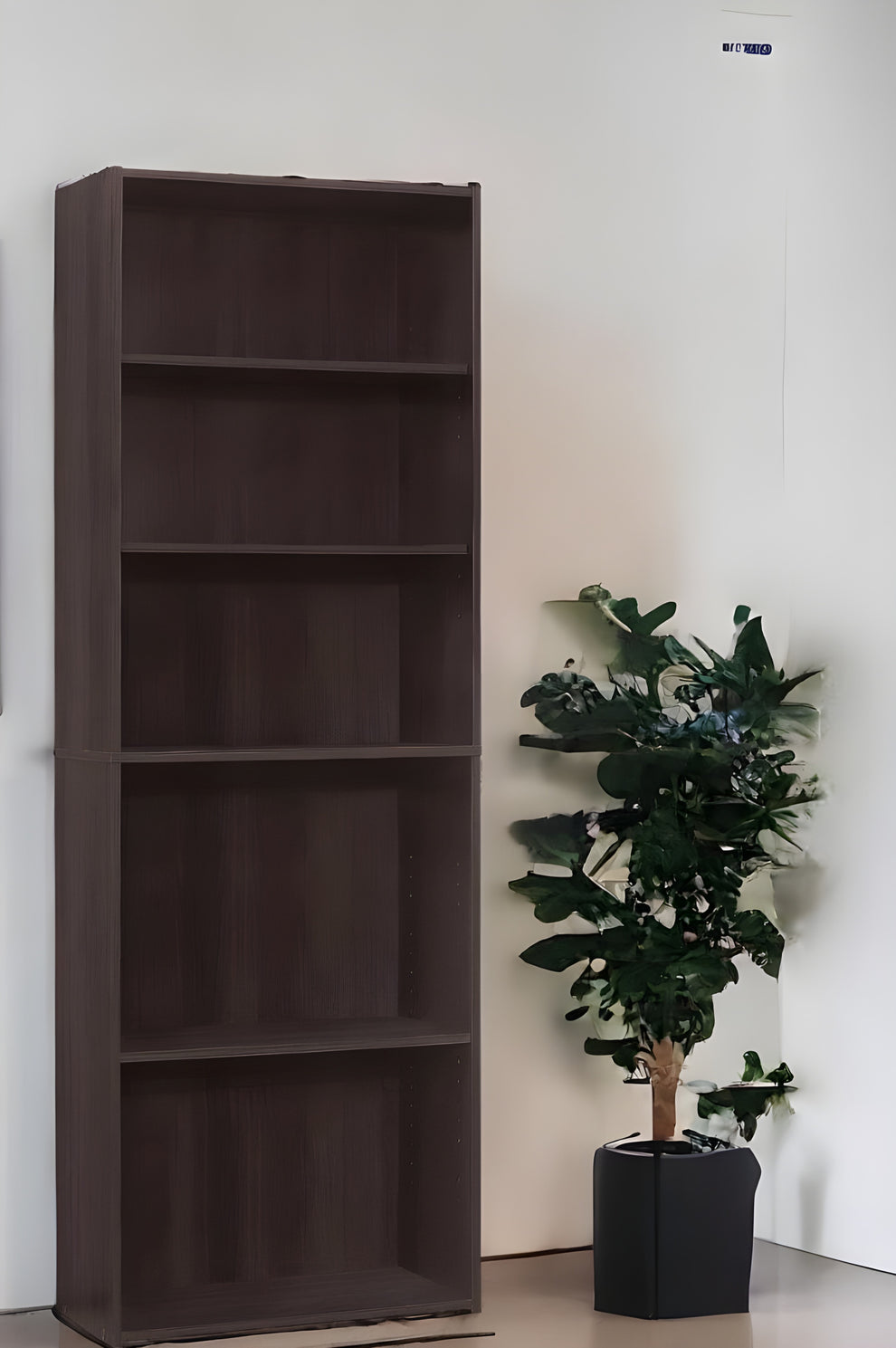 Cappuccino Wood Adjustable Bookcase By Homeroots | Bookcases | Modishstore - 2