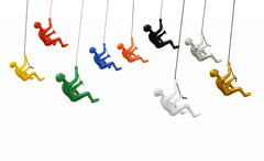 Set of Nine Rainbow Resin Novelty Hanging Dimensional Sculpture By Homeroots
