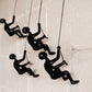 Set of Four Black Resin Novelty Hanging Dimensional Sculpture By Homeroots | Wall Decor | Modishstore - 3