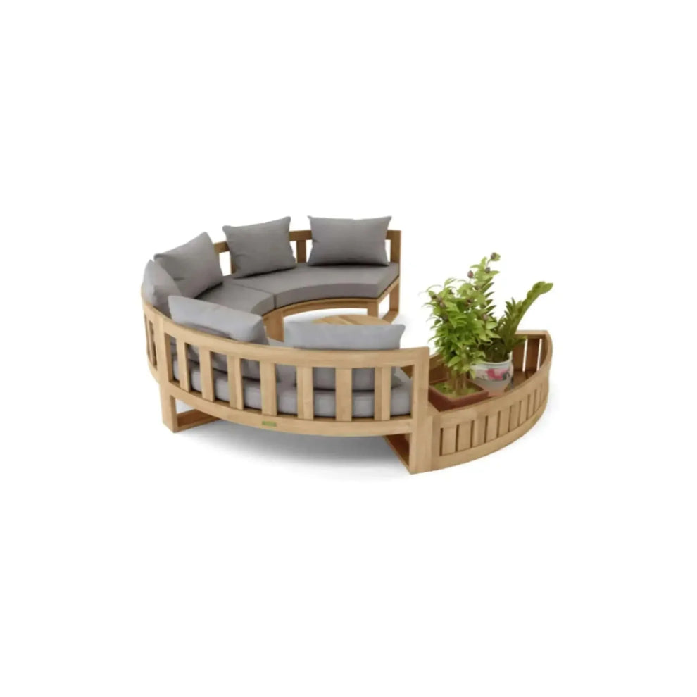 Circular Modular Deep Seating Set - SET-808 By Anderson Teak | Outdoor Sofas, Loveseats & Sectionals | Modishstore - 3