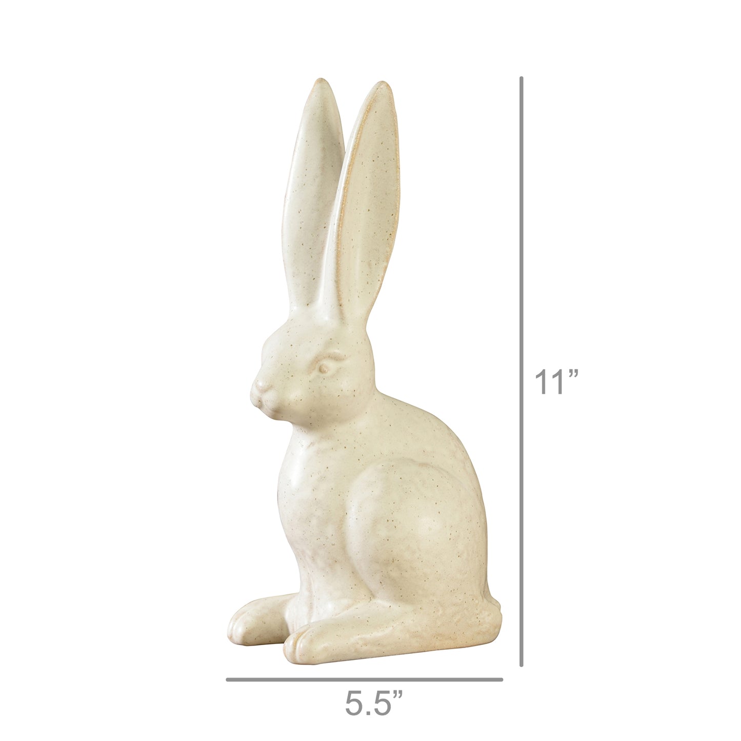 Sitting Hare, Ceramic - Large - Matte White Set Of 4 By HomArt | Ornaments | Modishstore - 4