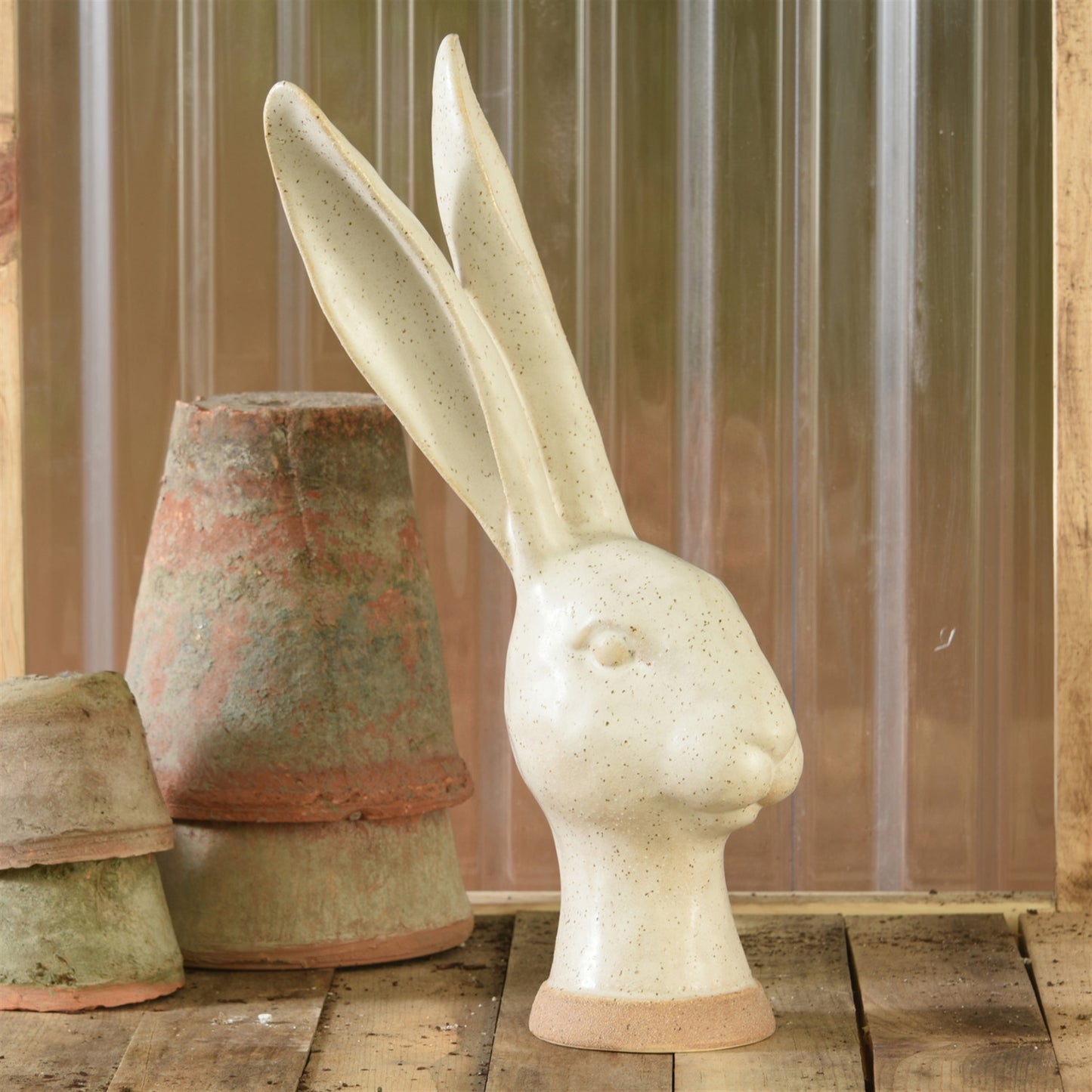 Hare Head, Ceramic - Large - Matte White Set Of 4 By HomArt | Ornaments | Modishstore - 3